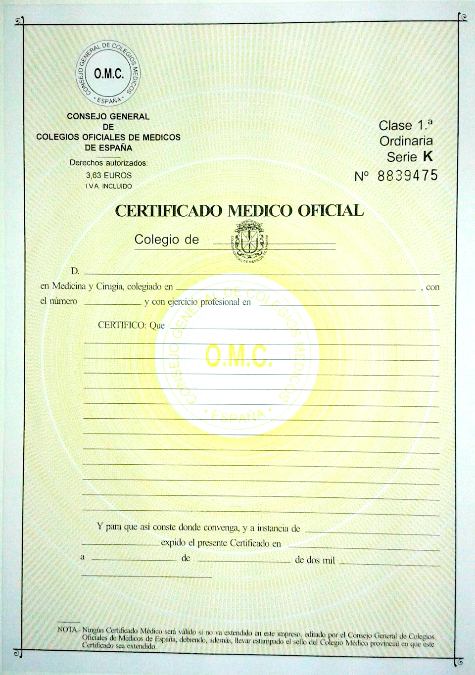 Certificados médicos Centro médico Iturrama